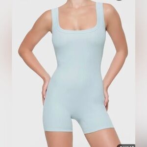 SKIMS Baby blue onesie Bodysuit